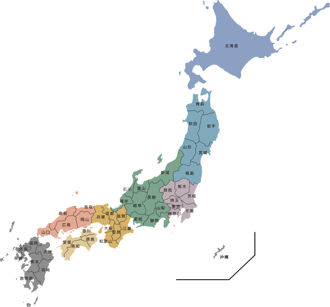 グランアーキテクトの施工エリアは日本全国